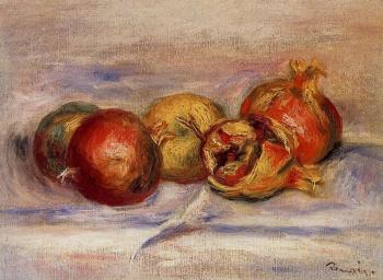 皮埃爾 奧古斯特 雷諾阿 Three Pomegranates and Two Apples 皮埃爾 奧古斯特 雷諾阿 Three Pomegranates and Two Apples